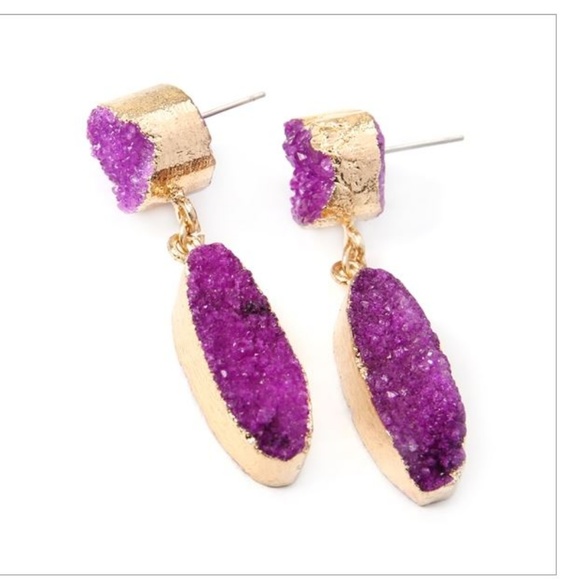 Jewelry - DRUZY DROP EARRINGS